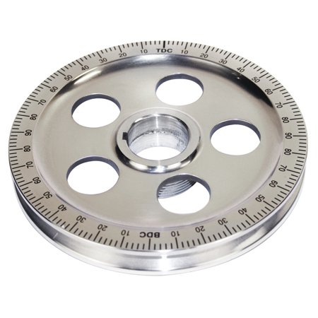 Polished Aluminum Degree Pulley, BLACK NUMBERS