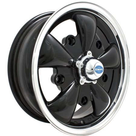 GT-5 Spoke Wheel GLOSS BLACK W/POLISHED LIP 5x205