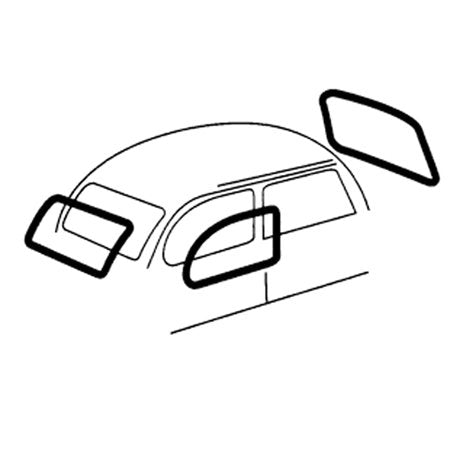 VW Beetle CAL RUBBER KIT 65-71, 4 PC