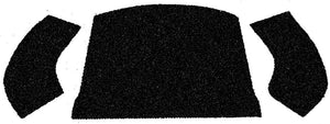 carpet kit 3 piece bug convertible 56-72 rear compartment black loop