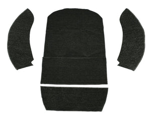 carpet kit 4 piece super beetle convertible 73-79 rear compartment black loop