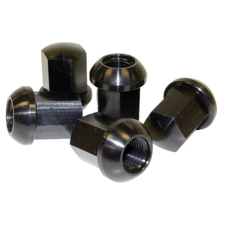 Porsche Style Aluminum Alloy Lug Nuts, Black Anodized, Set of 5