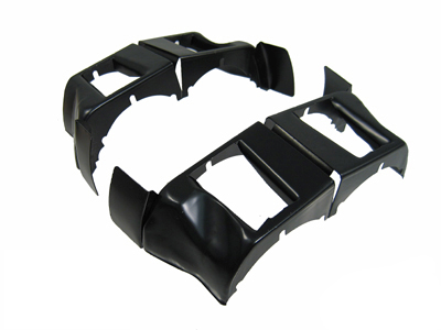 VW Cylinder Cooling Tin, Black, Pair (Mount Below Cylinders)