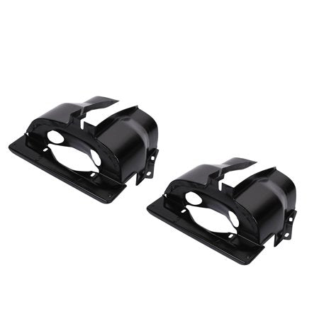 VW Cylinder Shrouds, Dual Port, Black, Pair