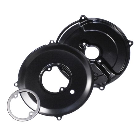Alternator/Generator Backing Plate, Black 3 Pc Kit