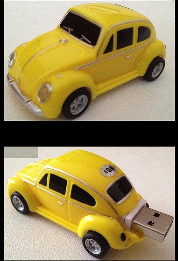 VW Beetle Car USB Memory Stick Flash Drive 4Gb Yellow