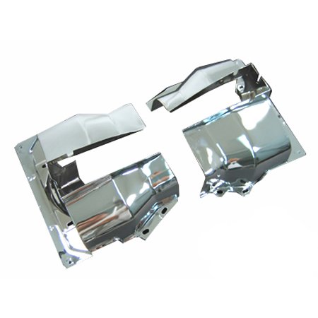 VW Cylinder Shrouds, Dual Port, Chrome, Pair