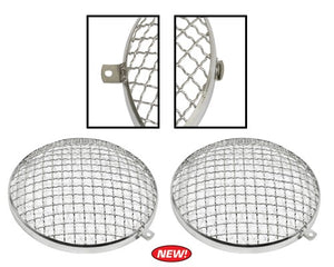 Stainless Steel Headlight Stone Guard Type 1, 2 & 3 PAIR