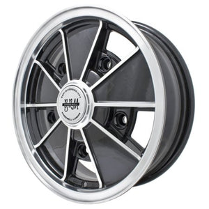 BRM ALLOY WHEELS Gloss BLACK W/Polished Lip 5x112