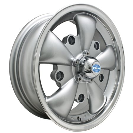 GT-5 Spoke Wheel SILVER W/POLISHED LIP 5x205