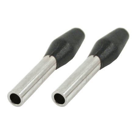 DOOR LOCK PULLS - chrome w/ black tips