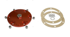 Alluminium Billet Oil Sump Plate with magnetic drain plug RED