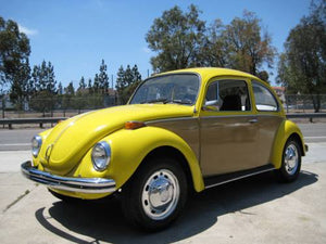 Stainless Steel Bumper Late Beetle PAIR no-cut-out