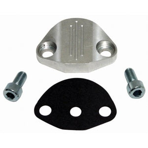 Billet Fuel pump block off polished