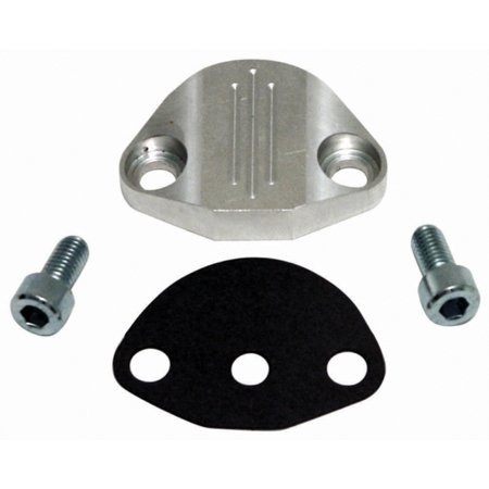 Billet Fuel pump block off polished