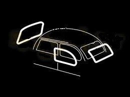 VW Beetle WHITE Cal Rubber kit 55-58