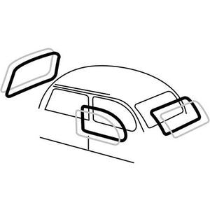 VW Beetle CAL RUBBER KIT 58-64, 4 PC