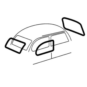 VW Beetle CAL RUBBER KIT 65-71, 4 PC