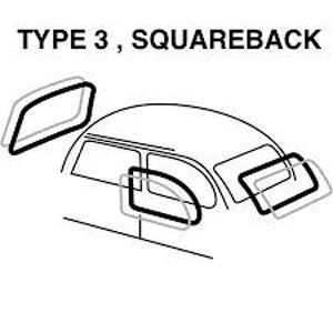 VW Type 3, Squareback CAL RUBBER KIT , 4 PC