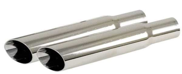 Diagonal Cut Exhaust Tip Chrome PAIR