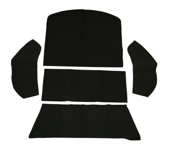 carpet kit 5 piece bug 73-77 rear well area black loop