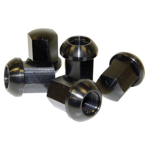 Porsche Style Aluminum Alloy Lug Nuts, Black Anodized, Set of 5