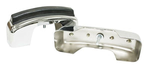 Chrome Bumper Guards without notch with impact strip PAIR