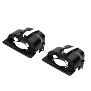 VW Cylinder Shrouds, Dual Port, Black, Pair