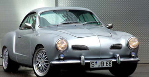 Stainless Steel Bumper Bars Karman Ghia EU Style With Overriders 56-71 PAIR
