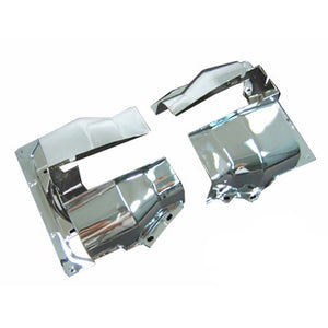 VW Cylinder Shrouds, Dual Port, Chrome, Pair
