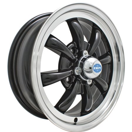 GT-8 spoke alloy wheels GLOSS BLACK W/POLISHED LIP